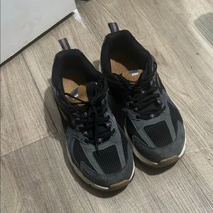 Avia Black and Gray Sneakers with Tan Accents